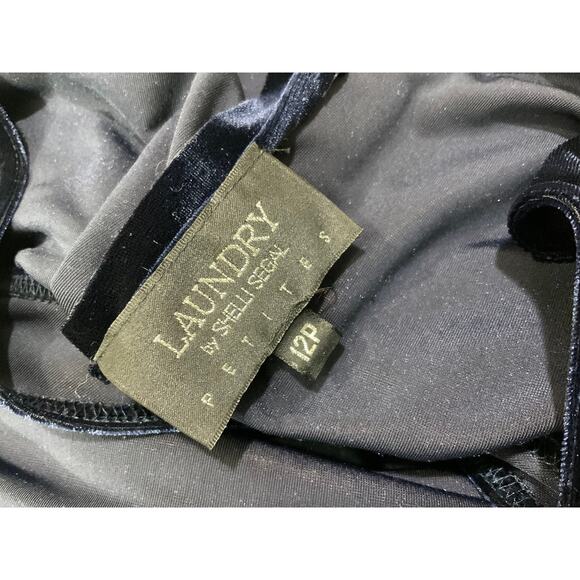 Laundry by Shelli Segal Blue Velour Gown - Picture 8 of 8